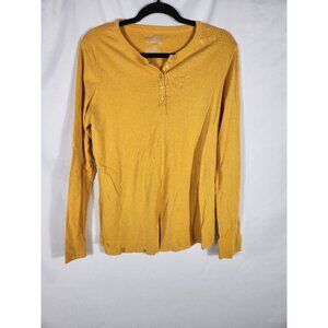 Duluth Mens Henley Shirt Harvest Gold Soft Work Casual Farmcore L